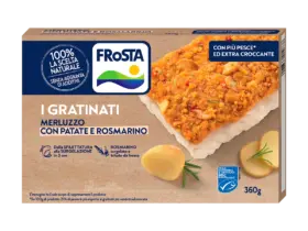Merluzzo gratinato patate e rosmarino