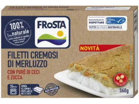 Filetti di merluzzo purè di ceci e zucca