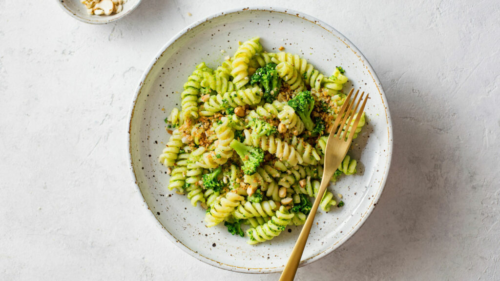 Pasta con broccoli surgelati