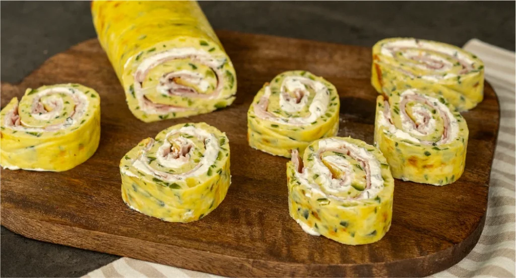 Rotolo di frittata con zucchine